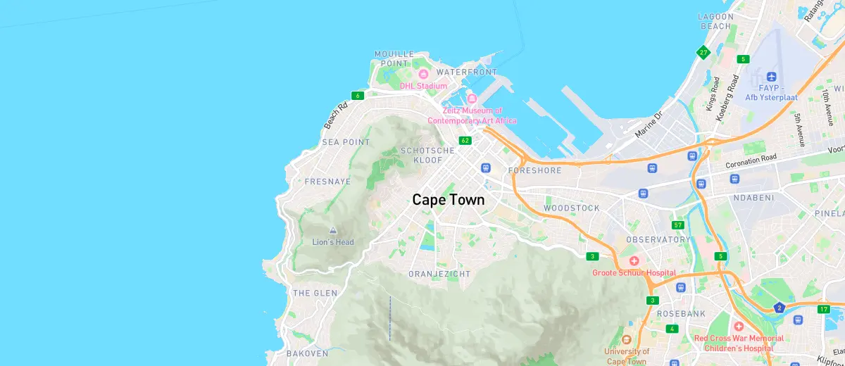 Map of Cape Town
