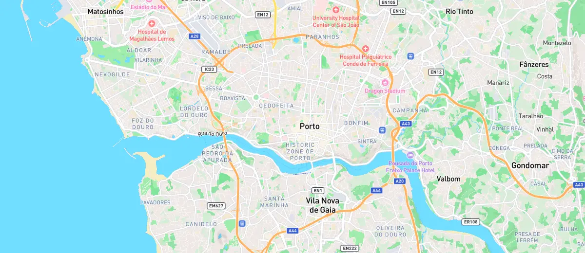 Map of Porto