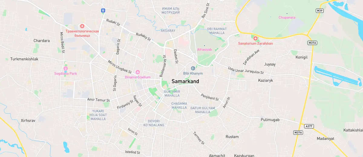Map of Samarqand