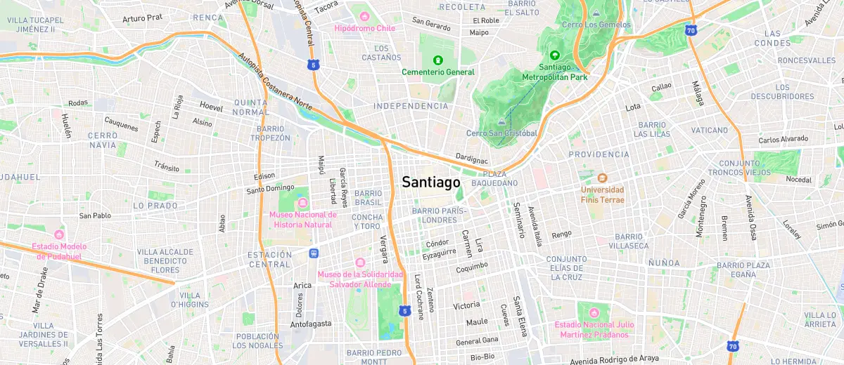Map of Santiago